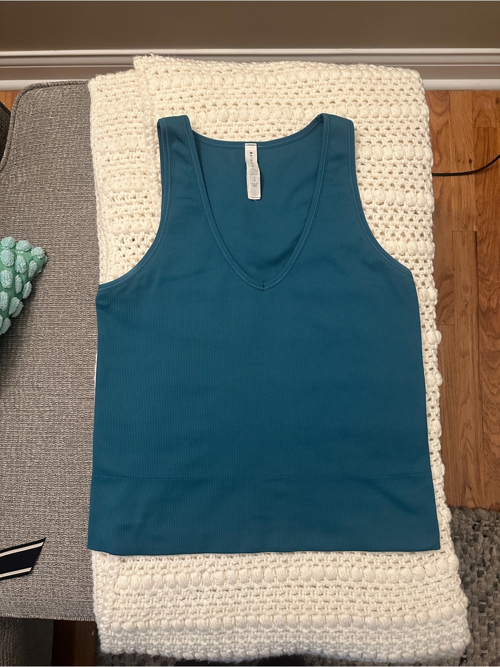 Athleta Teal V-Neck Tank Top